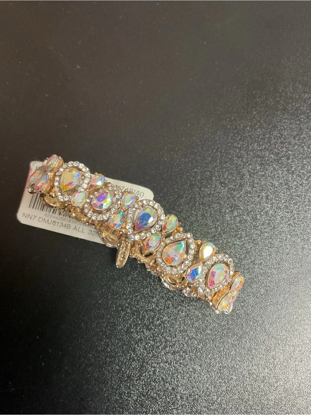 Natasha Couture Gold Crystal Link Bracelet